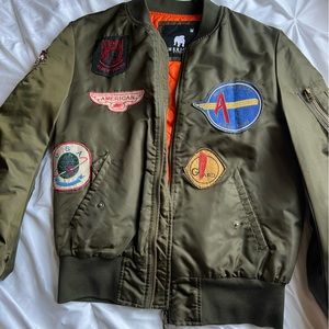 American Stitch Patchwork Bomber Jacket Men’s Medium